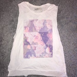 White, side cut, tank